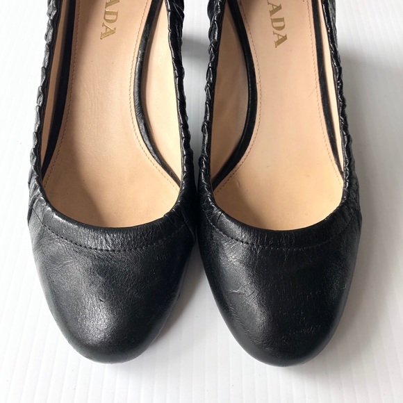 Prada Leather Black heels pumps 37.5 - Picture 8 of 8